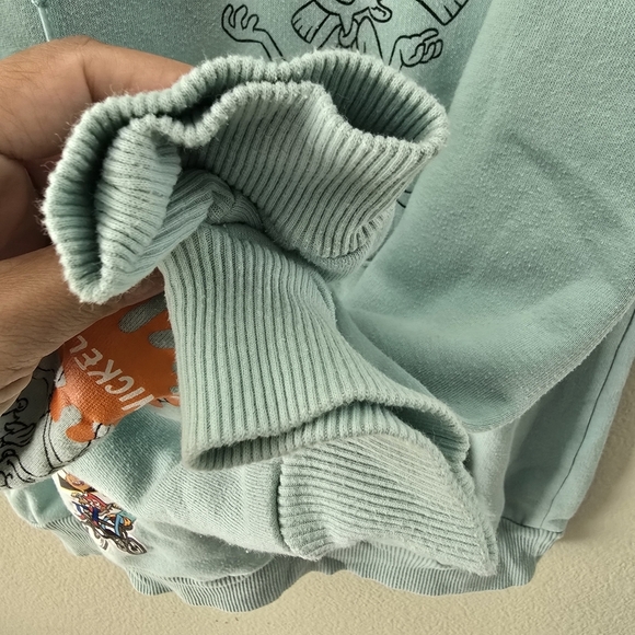 Mens Nickelodeon Sweatshirt Hey Arnold! Green Hoodie - Picture 6 of 7